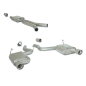 Tramo intermedio + Silencioso trasero doble en acero inox Ford Mustang VI Coupé 2.3I ECOBOOST (233 / 213KW) 2015 - 2020