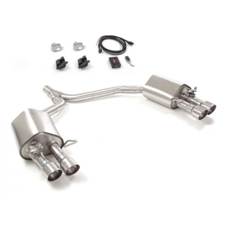 Silencioso trasero en acero inox salidas redondas Audi A5 (typ 8T) Sportback Quattro 2.0TFSI (155kW) 2008 - 2013