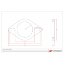 Brida Ø71mm en acero inox Aisi304 espesor 8 mm