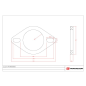 Brida Ø71mm en acero inox Aisi304 espesor 8 mm