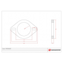 Brida Ø62m en acero inox Aisi 304 espesor 8 mm