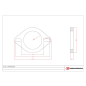 Brida Ø62m en acero inox Aisi 304 espesor 8 mm