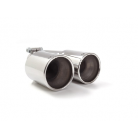 Cola de escape redonda 2x80 mm en acero inox Ragazzon