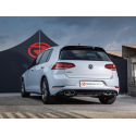 Escape trasero en acero inox salidas redondas Volkswagen Golf Mk7.5 / 1.0TSI (81kW) 2017 - 2018