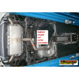 Tramo intermedio con silencioso en acero inox Volkswagen Golf Mk7.5 / 2.0TSI GTi TCR (213kW) 70 mm 2019 - 2020