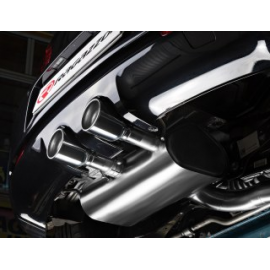 Escape trasero en acero inox salidas redondas centrales Volkswagen Golf Mk6 / R 2.0TSI (199kW) ø76mm 2010 - 2012