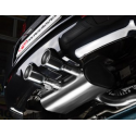 Escape trasero en acero inox salidas redondas centrales Volkswagen Golf Mk6 / R 2.0TSI (199kW) ø76mm 2010 - 2012