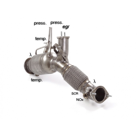 Catalizador deportivo + tramo supresor FAP inox  BMW Serie 5 G30(Sedan) 530d - 530d xDrive (183 / 195kW) 2017 -2020