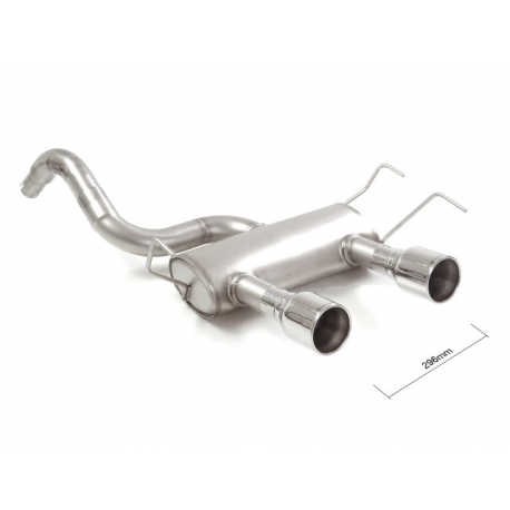 Posteriore inox con terminali rotondi centrali 2 / 102 mm Abarth 500 / 595 1.4TJET (132kW) 2013 - 2015