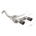 Posteriore inox con terminali rotondi centrali 2 / 100 mm ABARTH 500/595 1.4TJET (103KW) 2012 - 2016