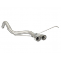 Tubo posteriore Gr. N inox con terminali centrali rotondi 2x80 mm Sport Line ABARTH 500/595 1.4TJET (103KW) 2012 - 2016