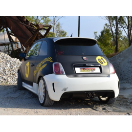 Tubo posteriore Gr. N inox con terminali centrali rotondi 2x80 mm ABARTH 695 1.4 T-JET (132 / 140KW) Ø63.5mm 2009 - 2016