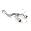 Tubo posteriore Gr. N inox con terminali rotondi centrali Abarth 500 / 595 (Typ 312) 1.4TJET (103kW) 2012 - 2016
