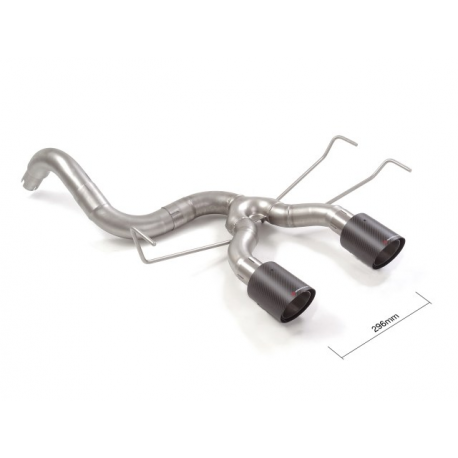 Tramo trasero con salidas redondas en acero inox Abarth 500 / 595 1.4TJET (132kW) 2013 - 2015