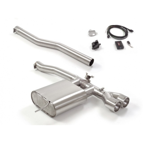 Silencioso trasero con salidas redondas en acero inox Mini F56 JCW 2.0 (170kW) 2019 - 10 /2020