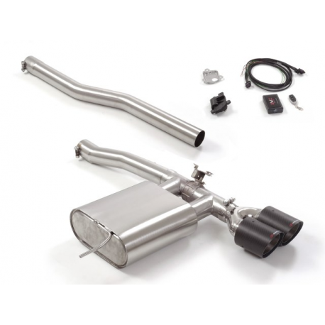 Escape trasero con salidas redondas en acero inox Mini F56 JCW 2.0 (170kW) 2019 - 10 /2020
