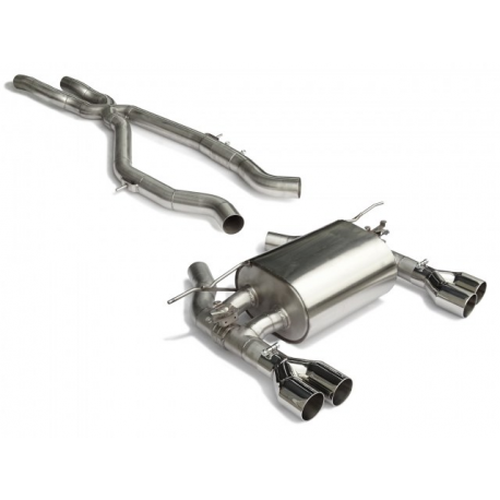 Tramo intermedio + Silencioso trasero con valvulas INOX BMW M3 F80 (Sedan) 3.0 (317kW) 2014 - 2018