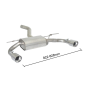 Escape trasero en acero inox BMW Serie 3 F30 (Sedan) 316D (85kW) 2015 - 2018