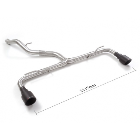 Tramo trasero con una salida en acero inox Volkswagen Golf Mk8 1.5TSI - 1.5eTSI (96kW - NO Multilink) 12/2019 -  2024