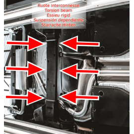 Tramo trasero con una salida en acero inox Volkswagen Golf Mk8 1.5TSI - 1.5eTSI (96kW - NO Multilink) 12/2019 -  2024