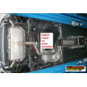 Tubo intermedio en acero inox Volkswagen Golf Mk8 2.0GTi (180kW) 70mm 2020 - 2024