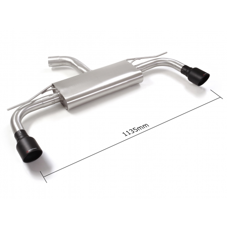 Silencioso trasero con salidas redondas en acero inox Volkswagen Golf MK8 1.5TSI - 1.5eTSI (110kW - Multilink) 12/2019 - HOY