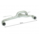 Tramos traseros dobles en acero inox  BMW Série1 F21 125d (165kW - B47) 2015 - 06/2019
