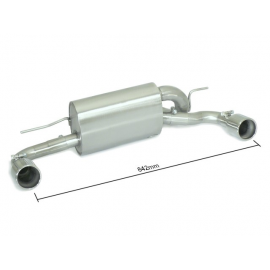 Silencioso trasero doble en acero inox BMW Serie1 F20 114i (75kW - N13) 2012 - 2015