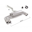 Silencioso trasero doble en acero inox BMW Série 3 G20(Sedan) 330i (190kW) 2019 - 2024