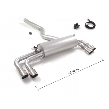 Escape trasero doble en acero inox BMW Série 3 G21(Touring) 330i (190kW) 2019 - 2024