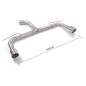 Silencioso trasero doble en inox salidas rendondas Volkswagen Golf Mk7 (typ AU) 1.4TSI (103kW) 2012 - 2014