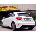 Silencioso trasero doble en acero inox Mercedes Classe A (W176) A160CDI (66kW) 2013 - 2015