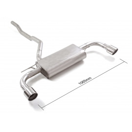 Silencioso trasero doble en acero inox  salidas Sport Line Bmw Serie1 F40 118i (100kW) 11/2020 - Hoy