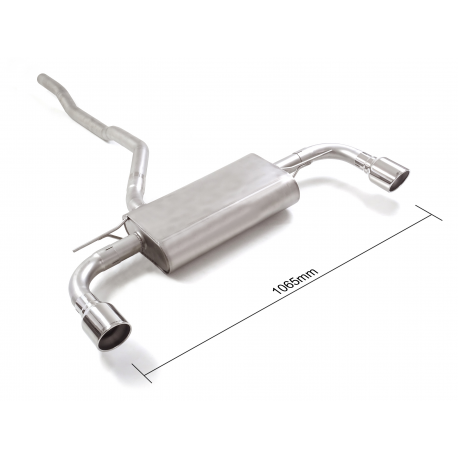 Silencioso trasero doble en acero inox  salidas Sport Line Bmw Serie1 F40 118i (100kW) 11/2020 - Hoy