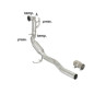 Tubo supresor catalizador + supresor filtro antipartículas Audi A3 1.9TDI DPF (77KW) - 2.0TDI DPF (103KW) 06/2005 - 06/2008