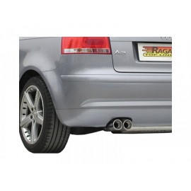 Silencioso trasero en acero inox Ragazzon Audi A3 1.9TDI DPF (77KW) - 2.0TDI DPF (103KW) 06/2005 - 06/2008