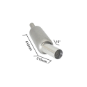 Silencioso universal en acero inox con salida redonda 90 mm Sport Line