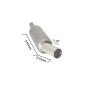 Silencioso universal en acero inox con salida redonda 90 mm Sport Line