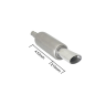 Escape trasero universal en acero inox