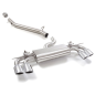 Tramo intermedio en acero inox + Silencioso trasero AUDI S3 SPORTBACK QUATTRO 2.0TFSI (221KW) 2013 - 2016