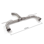 Tube arrière groupe N duplex en Inox Volkswagen Golf Mk7.5 2.0TSI GTI (180KW) 76MM 07/2018 - 2020
