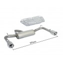 Silencioso trasero doble en acero inox Alfa Romeo GIULIETTA(940) 1.6JTDM2 (77KW) 2010 - 2015