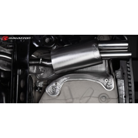 Silencioso trasero en acero inox con salidas redondas Volkswagen Polo Mk6 (typ AW) 2.0TSI GTi (147kW) 11/2018 - 11/2020