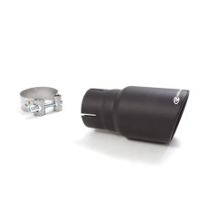 Cola De Escape Redonda 80mm Con Diámetro Interior 50,5 mm Sport Line black