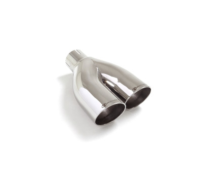 Cola de escape derecha redonda 2X70 mm sport line con diámetro interior 50,5 mm