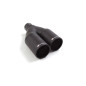 Cola de escape derecha redonda 2x80 mm sport line black con diámetro interior 50,5 mm