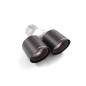 Cola de escape redonda carbon shot 2x100 mm con diámetro interior 70,5 mm