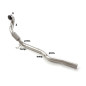 Tube suppression catalyseur + FAP en inox Audi S3 Sportback Quattro 2.0TFSI (228kW) 2020 - Aujourd’hui
