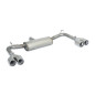 Escape trasero doble en acero inox Alfa Romeo GIULIETTA(940) 2.0JTDM2 (103/125KW) 2010 - 2013