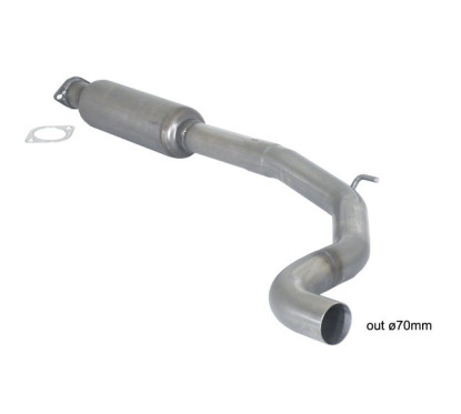 Tramo intermedio con silencioso en acero inox  Alfa Romeo MiTo(955) 1.4 TB (114kW / 125kW) ø70mm 09/2008 - 2018